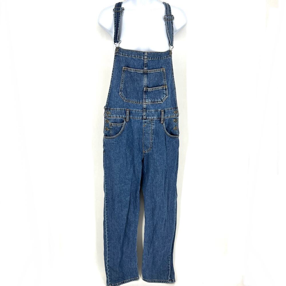 We The Free Free People Womens Ziggy Slouchy Denim Overalls Size Small - Picture 7 of 8